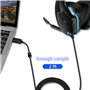 Mcbazel Logitech G633/G633s Gaming Headset 2M Remplacement Câble Audio Micro-USB vers USB Câble de Recharge Support G533/G635/G9
