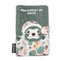 LES DÉGLINGOS Protège Carnet de Santé (Chillos le Paresseux) - Fermeture en Velcro - 25 x 18 cm- Doudou Bébé Puériculture - Ultr