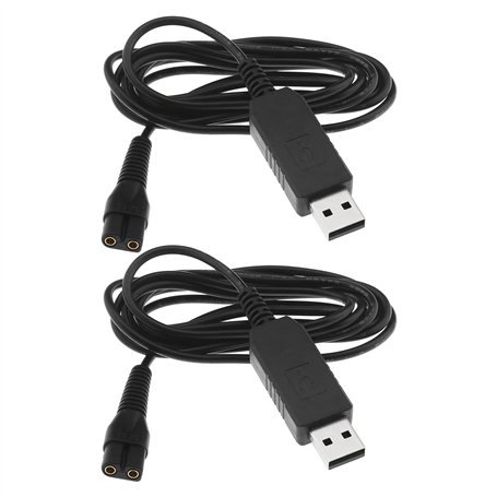 ECSiNG 2pcs Câble de Chargeur de Rasoir USB Remplacement Compatible avec Wahl Color Pro 9649 Tondeuses sans fil Cordon d'aliment