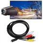 ECSiNG Câble audio vidéo VMC 10 broches pour appareil photo numérique VMC-15FS VMC-30FS AV vers RCA - Pièce de rechange compatib