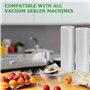 KitchenBoss Sacs Sous Vide Alimentaire:2 Rouleaux 28x600cm, Rouleau Sous Vide Alimentaire Convient à L'appareil de Mise sous Vid