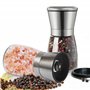 KitchenBoss Moulin a Poivre:2 Pièces Salieres et Poivrieres Réglable Moulin a Sel, Poivrier avec Noyau de broyage en Céramique,