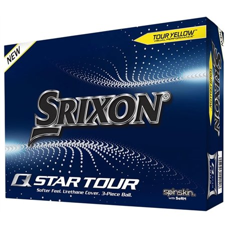 Srixon Q-Star Tour 4 – Douzaine de balles de Golf – Performance et Puissance – 3 pièces – Uréthane – Accessoires de Golf et Cade