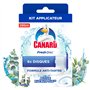 Canard WC Fresh Disc Active Eucalyptus - Bloc WC Sans Cage Nettoyant - Formule Anti-Tartre - Nouvel Emballage 100% Carton - 1 Ap