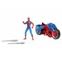 SPIDER-MAN Hasbro- Marvel Arachno-Moto Lance Figurine de 10 cm et 2 Toiles, F68995L1, Multicolore