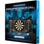 WINMAU Professional Darts Set Comprend Un Jeu de fléchettes Diamond Plus Bristle - Armoire Noire de Haute qualité - Ensemble de 