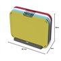 Joseph Joseph Duo Icon Lot de 4 planches à découper à code couleur avec support de rangement Multicolore