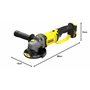 Stanley FATMAX Meuleuse d'angle Sans Fil 18V 125mm Vitesse 8500 trs/mn Sans Batterie Ni Chargeur Gamme FATMAX V20 SFMCG400B-XJ