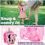 Disney Sac à Dos Minnie - Petit Sac à Dos Fille Crèche Maternelle avec Sangle Anti Perte Détachable
