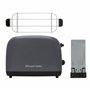 Russell Hobbs Grille pain [Pour 2 tranches] Colours Plus Inox gris (fentes extra larges, 6 niveaux de brunissage rapide, surélév