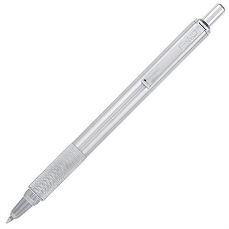 Zebra F701 Ball Pen Retractable Stainless Steel Fine Black Ref 44970