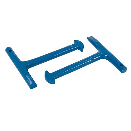 Silverline 868537 lot de 2 Clés pour plaque d'égout 125 mm - Bleu