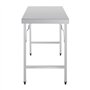 Vogue Table pliante en acier inoxydable poli, taille : 900 (H) x 1200 (L) x 600 (P) mm, utilisation intérieure et extérieure, CB