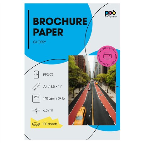 PPD 100 x A4 Papier Photo Double Face Brillant 140 g/m²