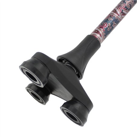 Lifeswonderful - Embout de Canne de Marche à Large Base - Pied avec Tête Pivotante à 360 Degrés pour la Stabilité - 19mm