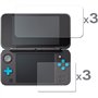 TECHGEAR [Lot de 3] protecteurs d'écran pour Nintendo 2DS XL haut et bas – Protection d'écran LCD transparente compatible avec N