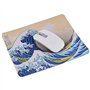 Tapis de Souris pour Ordinateur de Bureau – La Grande Vague de Kanagawa – Design Art Hokusai 21,6 x 17,8 cm – Base en Caoutchouc