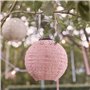 Lights4fun Lot de 3 Lampions Solaires Pastels en Tyvek avec LED Blanc Chaud de Diamètre 20cm pour Exterieur