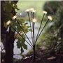Lights4fun Balise Solaire en Forme de 8 Fleurs à Piquets Amovibles avec LED Blanc Chaud Lampe Solaire de 67 cm Décoration pour J