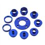 KATSU Kit de Guide de Routeur 10 Pièces 10-30mm Métrique Kit de Guide de Modèle de Routeur en Alliage d'Aluminium avec Adaptateu