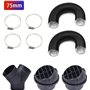 Aim Tools 75mm Tuyau de Sortie d'Air de Chauffage de Stationnement Diesel de Voiture Conduit d'Aération Y Branche Connecteur d'A