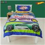 Character World Hot Wheels Parure de lit Simple sous Licence Officielle Beast Design | Parure de lit réversible Double Face avec