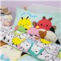 Character World Squishmallows Parure de lit Simple sous Licence Officielle Flash | Parure de lit réversible Double Face avec tai
