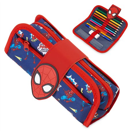 Marvel Trousse Spiderman Trousse Ecole Enfant avec Fournitures Scolaires