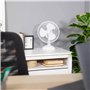Russell Hobbs Rhpdf0921 Ventilateur De Bureau Portable 22.9 Cm, 2 Vitesses, Oscillation Grand Angle, Fonctionnement Silencieux, 