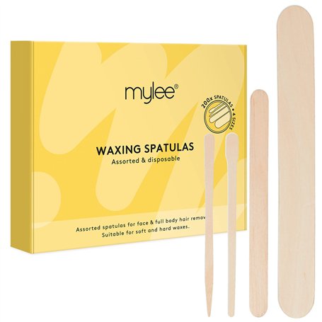 Mylee Lot de 200 spatules d'épilation en bois jetables assorties
