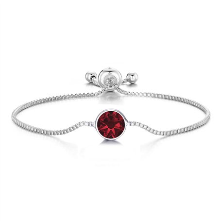 Philip Jones Bracelet en Cristal Rouge foncé créé avec des Cristaux Zircondia®