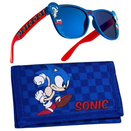 SONIC THE HEDGEHOG Ensemble Lunette de Soleil Enfant et Porte Monnaie