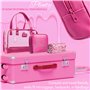 Barbie Trousse de Toilette Fille, Ensemble de 3 Sacs Pochette Maquillage - Idee Cadeau Fille