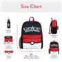 Pokemon Ensemble Sac d'école 4 pièces | Set de Sac à Dos et Sac à Lunch avec étui à Crayon et Bouteille d'eau | Sac à Dos pour E