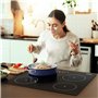 Ciarra CABBIH4-F Plaque de cuisson à induction encastrable 60 cm 4 plaques à induction, commande tactile, 9 niveaux de puissance