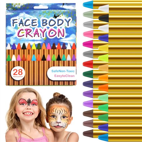 Cozlly 28 Couleurs Peinture Corporelle pour Enfants