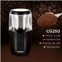 Duronic CG250 Moulin à café électrique de 250W | Meule de 75 g – 8 à 12 tasses | Lames en acier inoxydable | Pour un cappuccino,