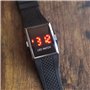 DIGIFLEX Luxueuse Montre Noire Sport Digitale Homme à LED Rouge