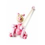 Mousehouse Gifts Jouet à Tirer à Pousser en Bois Premier Age pour bébé ou Enfants Filles Rose Cochon
