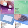 Belle Vous Lot de 24 Porte Document A5 Plastique Coloré - Avec Bouton Fermoir et Porte Carte - Pochette Rangement Maison Bureau