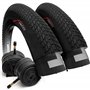 Fincci Pneu BMX 20 Pouces - Set Pneus 20 x 1.75 Pouces avec Chambre à Air 20 Schrader