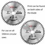 Saxton TCT Lot de 2 lames de scie circulaire 150 mm x 20 mm alésage 48 et 60 dents + anneau de 16 mm et 10 mm Compatible avec Ry
