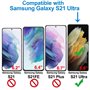 4youquality Lot de 2 protections d'écran en verre trempé pour Samsung Galaxy S21 Ultra, [LifetimeSupport] [Résistant aux chocs] 