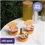 MATANA 50 Coupes à Glace en Carton, Coupelle Dessert Jetable, Pots à Glace (240ml) - Gobelets à Glace pour Anniversaire des Enfa