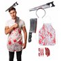 Boucher à la scie Deguisement - Deguisement Halloween Homme - Taille unique pour adultes et adolescents - Costume populaire 2023