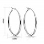 Boucles d'oreilles créoles plaquées argent 40 mm
