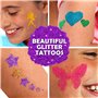 Original Stationery Cadeau Fille - Tatouage Paillette Enfant - Temporaire - Kit De 33 Pièces - Inclut 24 Pochoirs - Tatouage Eph