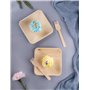 FOOGO Green 200pcs Set Fourchettes et Couteaux en Bois Jetables, Certifiés FSC®, 100 Fourchettes 100 Couteaux, 16cm, Écologique
