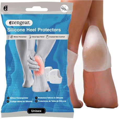 aZengear Protège-talons en silicone (lot de 4) pour chaussures | Prévient ampoules et talons fendillés | Coussinets