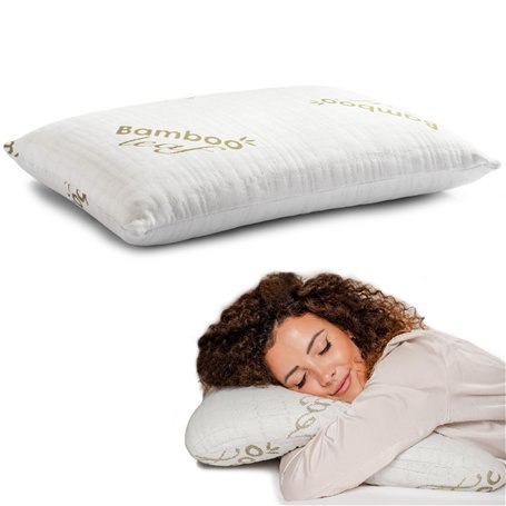Flowen Oreiller Memorie Forme Coussin Ergonomique Cervical Idéal pour Le Soutien du Cou et de la Tête Orthopédique Anti Ronfleme